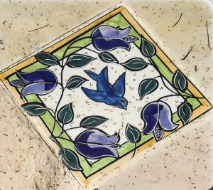 The Secret Garden - Blue Bird of Happiness - Mary-lou Pittard Tiles