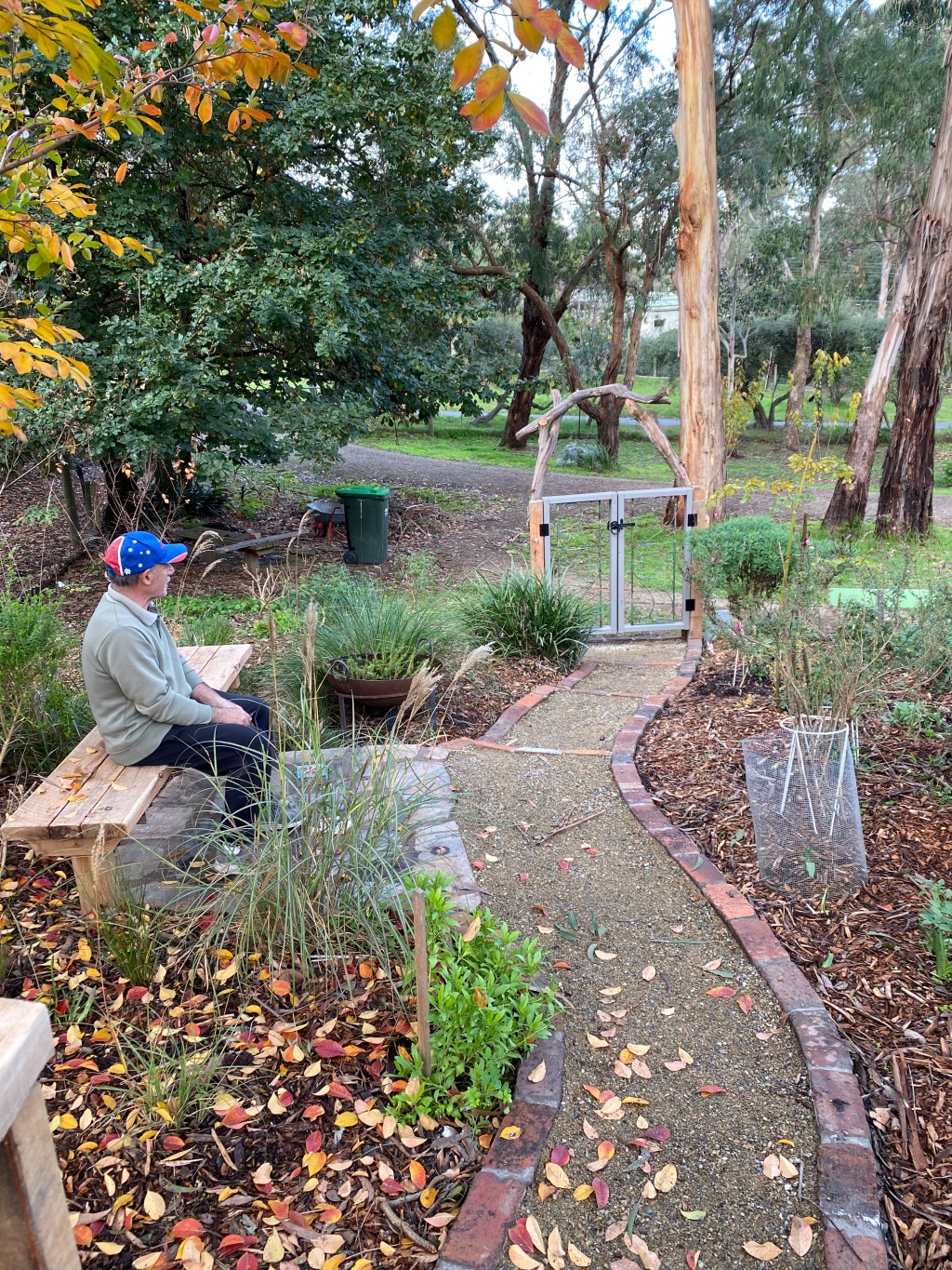 Perennial Garden gets brick path and a fancy&nbsp;gate!